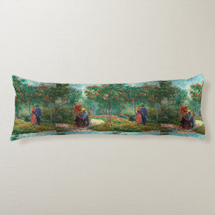 Van Gogh Garden in Montmartre with lovers Body Pillow