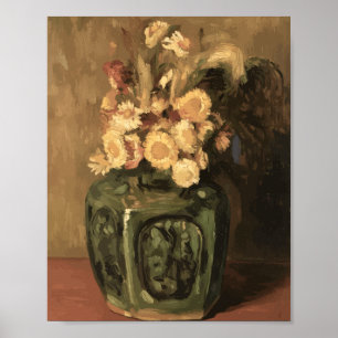Van Gogh Ginger Jar with Chrysanthemums  Poster