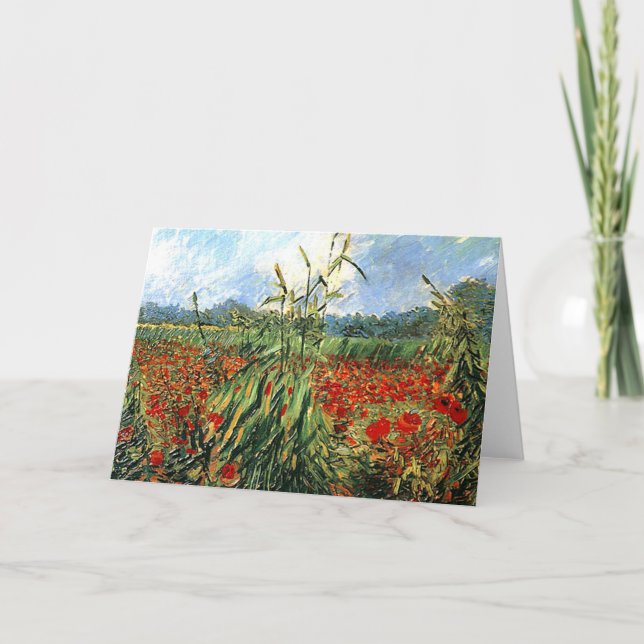 Van Gogh - Green Ears of Wheat Card (Front)