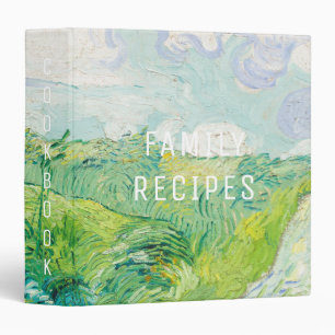 Van Gogh. Green Wheat Fields Auvers. Cookbook Binder