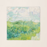 Van Gogh. Green Wheat Fields Auvers. Impressionism Scarf<br><div class="desc">Van Gogh "Green Wheat Fields,  Auvers" scarf.</div>