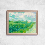 Van Gogh Green Wheat Fields Old Art Poster<br><div class="desc">Poster of Vincent Van Gogh,  Green wheat fields,  1890. An old famous painting of greenery and a blue cloudy sky in a colourful and bright post-impressionism style. CCO license,  public domain art.</div>