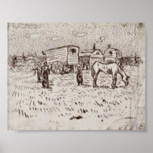 Van Gogh - Gypsies at Saintes-Maries Poster