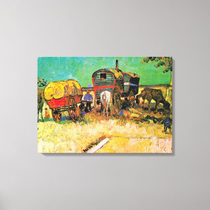 Van Gogh - Gypsy Camp with Horse Dray Canvas Print