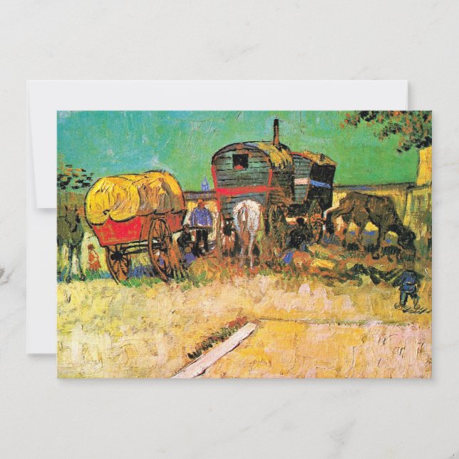 Van Gogh - Gypsy Camp with Horse Dray,  Card (Front)