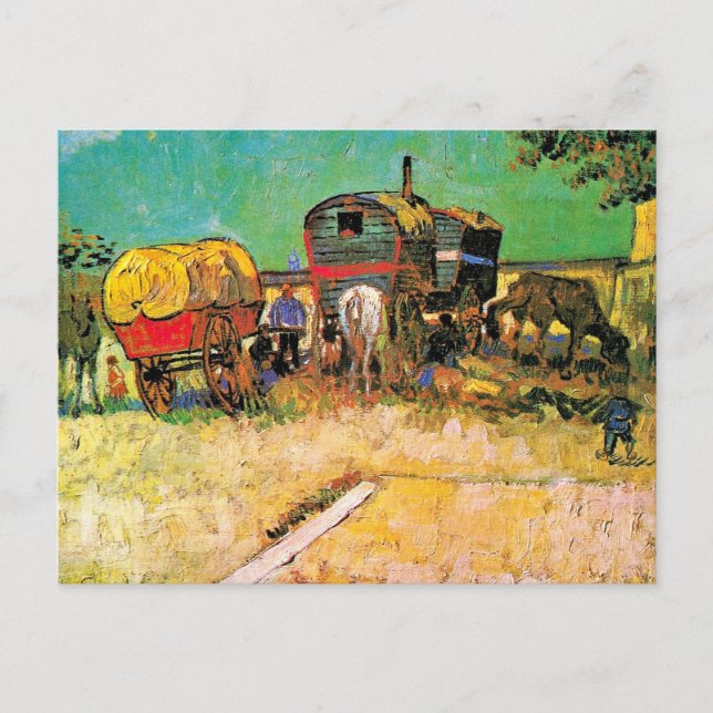 Van Gogh - Gypsy Camp with Horse Dray, Postcard (Front)