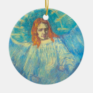 Van Gogh; Half Figure of an Angel, Vintage Art Ceramic Ornament