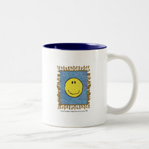 van gogh happy face Two-Tone coffee mug