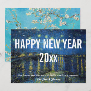 Van Gogh - Happy New Year with Starry Night /Rhone Holiday Card