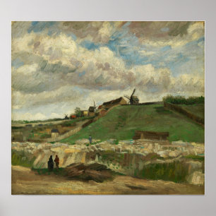 Van Gogh - Hill Of Montmartre With Stone Quarry Poster