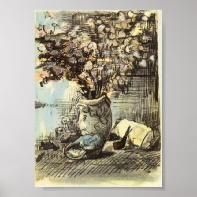 Van Gogh - Honesty in a Vase Poster (Front)