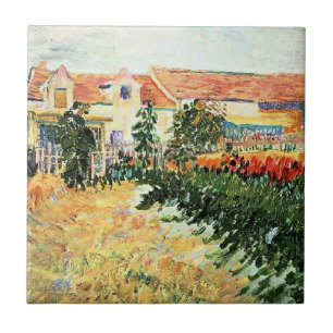 Van Gogh - House with Sunflowers Tile