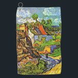 Van Gogh - Houses in Auvers, famous painting Golf Towel<br><div class="desc">Houses in Auvers,  fine art post-Impressionism painting by Vincent van Gogh,  1890</div>