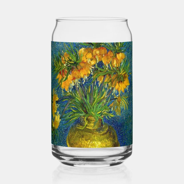 Van Gogh Imperial Fritillaries  Can Glass (Front)