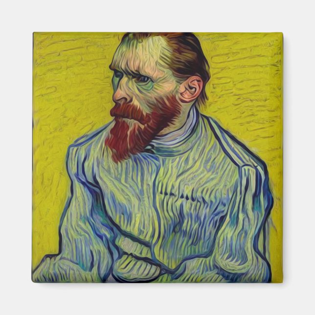 Van Gogh in Open Straitjacket - Yellow Magnet (Front)
