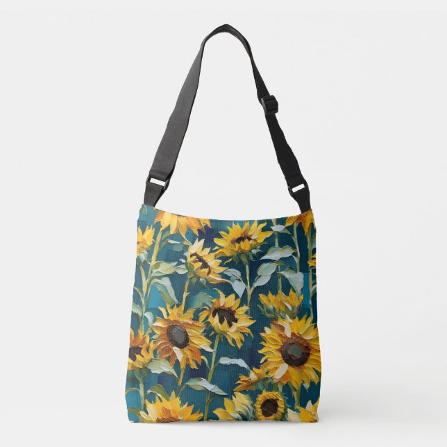 Van Gogh inspired sunflowers purse Crossbody Bag (Front)
