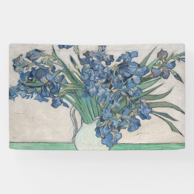 Van Gogh Iris Vase Painting Impressionism Banner (Horizontal)
