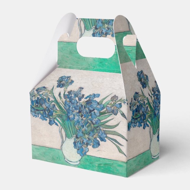 Van Gogh Iris Vase Painting Impressionism Favor Box (Front Side)