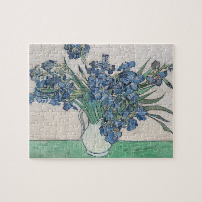 Van Gogh Iris Vase Painting Impressionism Jigsaw Puzzle (Horizontal)