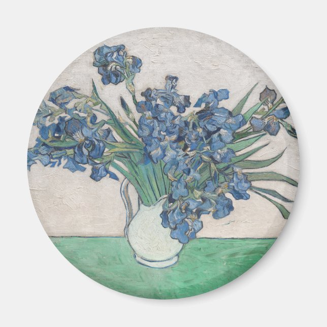 Van Gogh Iris Vase Painting Impressionism Magnet (Front)