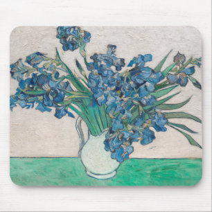 Van Gogh Iris Vase Painting Impressionism Mouse Pad