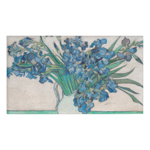 Van Gogh Iris Vase Painting Impressionism Name Tag