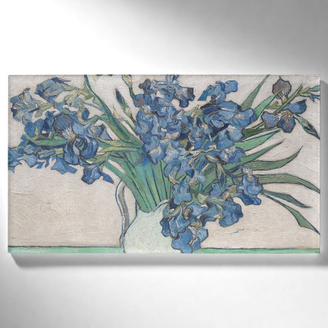 Van Gogh Iris Vase Painting Impressionism Name Tag (Front)