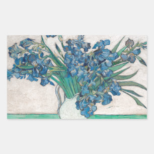Van Gogh Iris Vase Painting Impressionism Sticker
