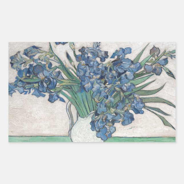 Van Gogh Iris Vase Painting Impressionism Sticker (Front)