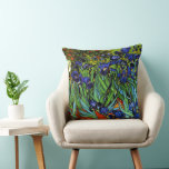Van Gogh - Irises, 1889,  Throw Pillow<br><div class="desc">Vincent van Gogh - Irises,  1889,  famous floral painting.</div>