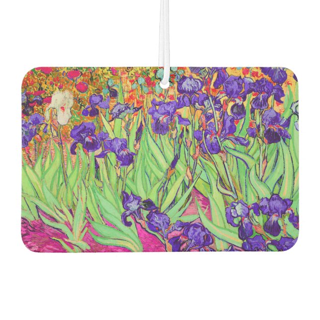 Van Gogh Irises at St. Remy,  Purple Air Freshener (Front)