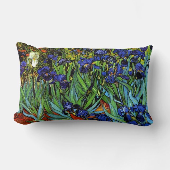 Van Gogh - Irises, beautiful painting Lumbar Pillow (Front)