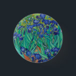Van Gogh Irises. Blue floral vintage impressionism 1 Inch Round Button<br><div class="desc">Van Gogh "Irises" button. Blue floral impressionism art.</div>