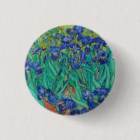 Van Gogh Irises. Blue floral vintage impressionism