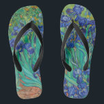 Van Gogh Irises. Blue floral vintage impressionism Flip Flops<br><div class="desc">Van Gogh "Irises" flip flops. Blue floral impressionism art.</div>
