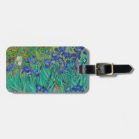 Van Gogh Irises. Blue floral vintage impressionism
