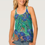 Van Gogh Irises. Blue floral vintage impressionism Tank Top<br><div class="desc">Van Gogh "Irises" tank top. Blue floral impressionism art.</div>