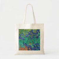 Van Gogh Irises. Blue floral vintage impressionism