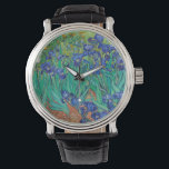 Van Gogh Irises. Blue floral vintage impressionism Watch<br><div class="desc">Van Gogh "Irises" watch. Blue floral impressionism art.</div>