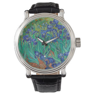 Van Gogh Irises. Blue floral vintage impressionism Watch