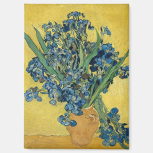 Van Gogh Irises - Bold Blue & Yellow Art Magnet