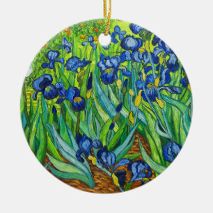 Van Gogh Irises Ceramic Ornament