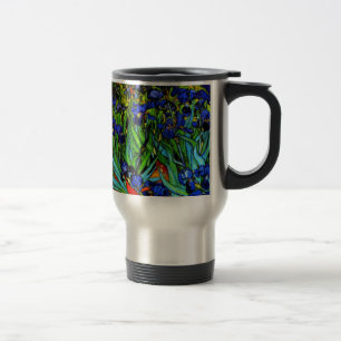 Van Gogh - Irises, famous painting by Van Gogh Travel Mug