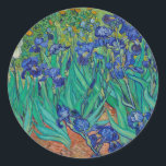Van Gogh Irises Floral Painting Classic Round Sticker<br><div class="desc">Vincent Van Gogh  (30 March 1853 – 29 July 1890) was an influential Dutch post-impressionist painter.  This artwork is called Irises.</div>