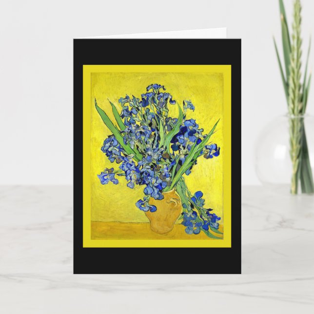 Van Gogh - Irises framed Card (Front)