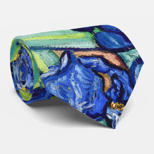 Van Gogh Irises Impressionism Floral Tie