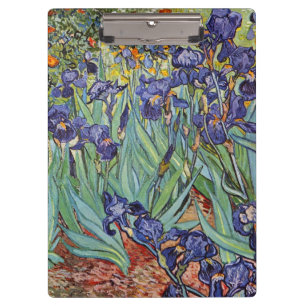 Van Gogh Irises Impressionist Painting Clipboard