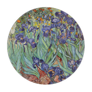 Van Gogh Irises Impressionist Painting Cutting Board