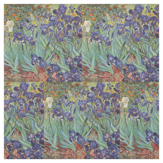Van Gogh Irises Impressionist Painting Fabric (Swatch)