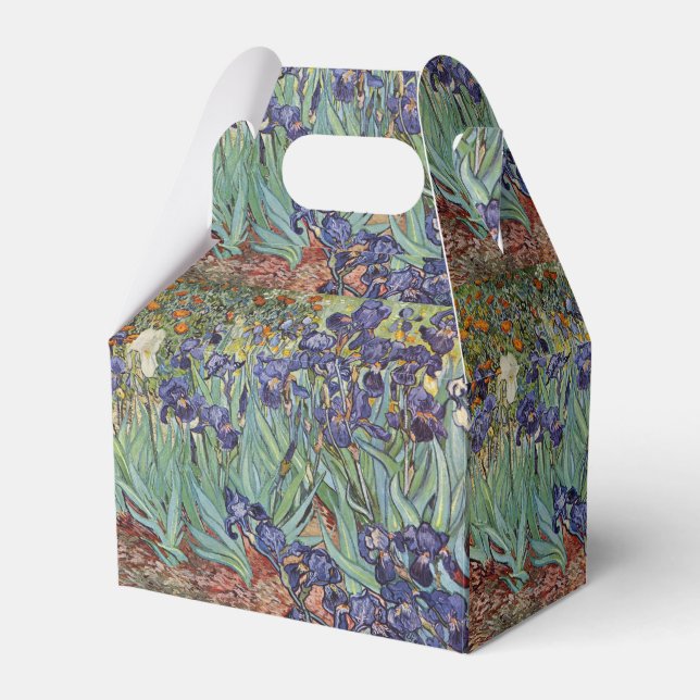 Van Gogh Irises Impressionist Painting Favor Box (Front Side)